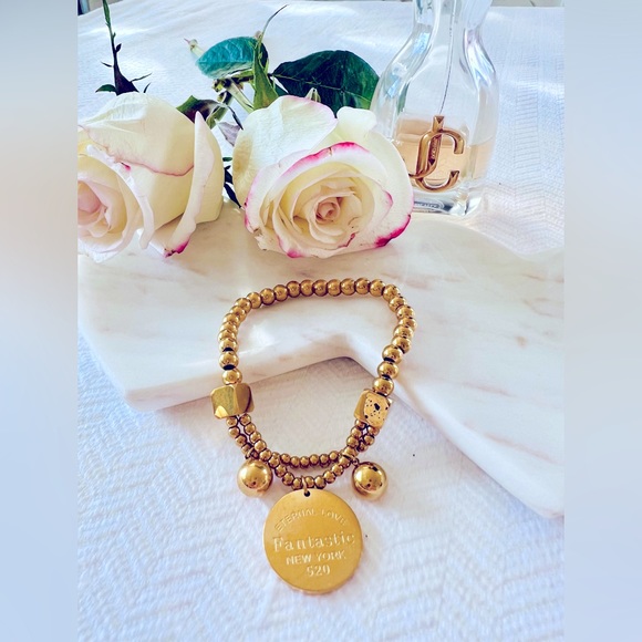 “Eternal Love” 18K Gold Stainless Steel “Coin”  Small Bracelet - Picture 2 of 6